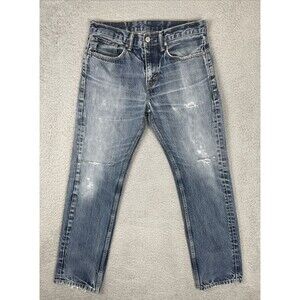 Vintage Levis 513 Jeans Mens 30x29 Blue Denim Slim Straight Distressed Fade